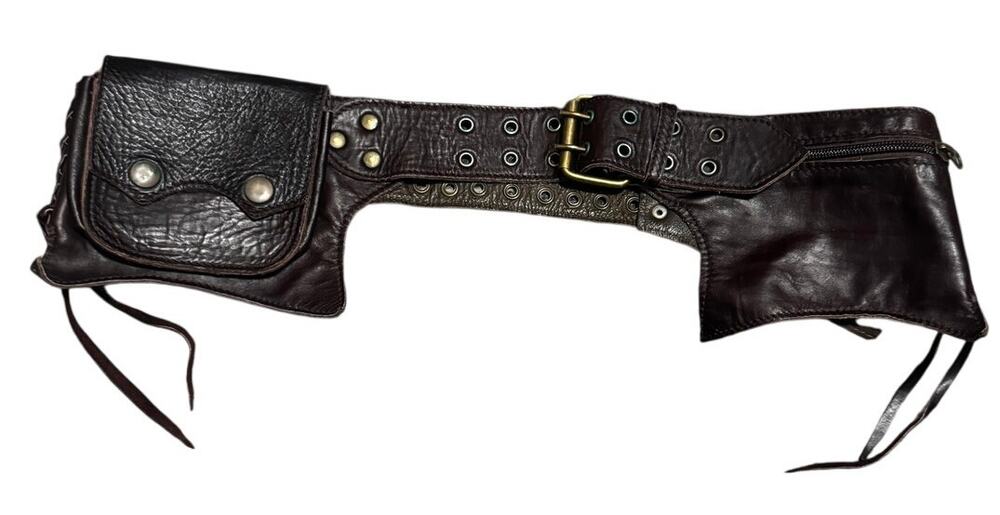 Steampunk Leather Utility Hip Belt Waist Bag Pouch Cosplay Viking Pirate